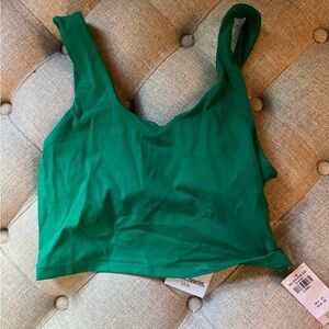 Hollister Green Crop Tank Top